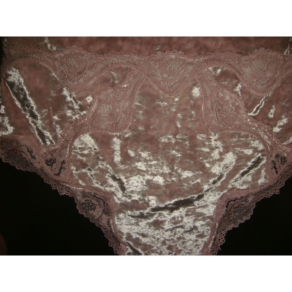 Victoria's Secret unlined 36DD BRA SET+L CORSET+TEDDY lace pink VELOUR velvet - Picture 9 of 10
